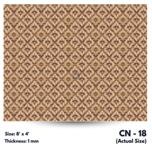 CN - 18 / CANE LAMINATE   / DECORATIVE LAMINATE /  1MM - 8FT x 4FT