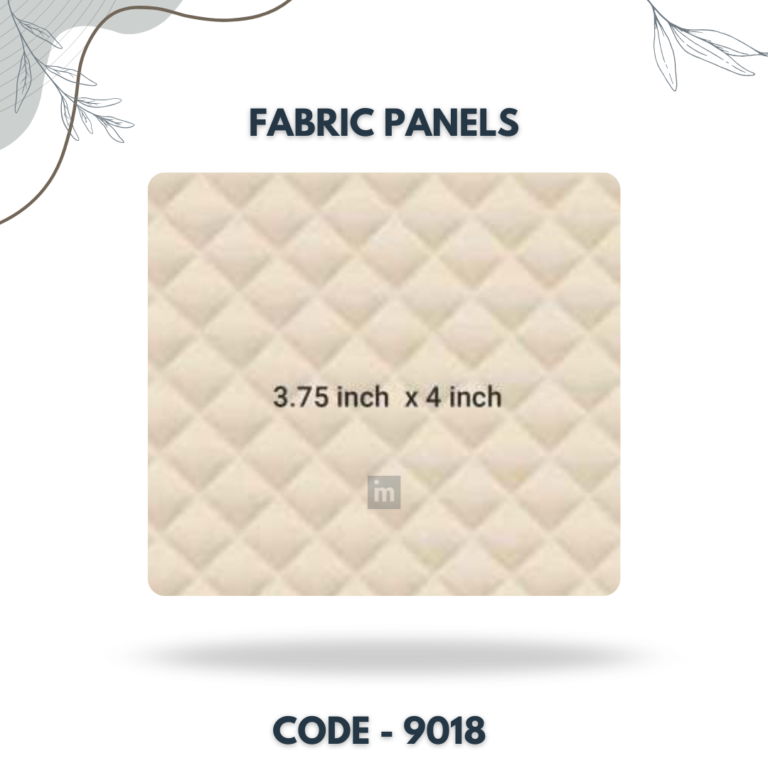 9018 - 3.75 X 4 INCH - LEATHER, FABRIC AND CORK SERIES -FURLITE - FABRIC PANEL