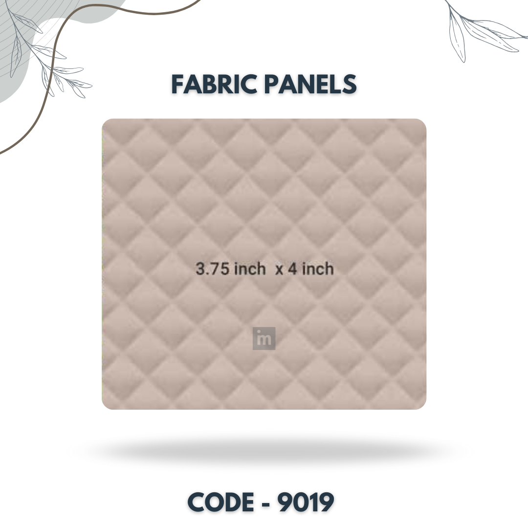 9019 - 3.75 X 4 INCH - LEATHER, FABRIC AND CORK SERIES -FURLITE - FABRIC PANEL