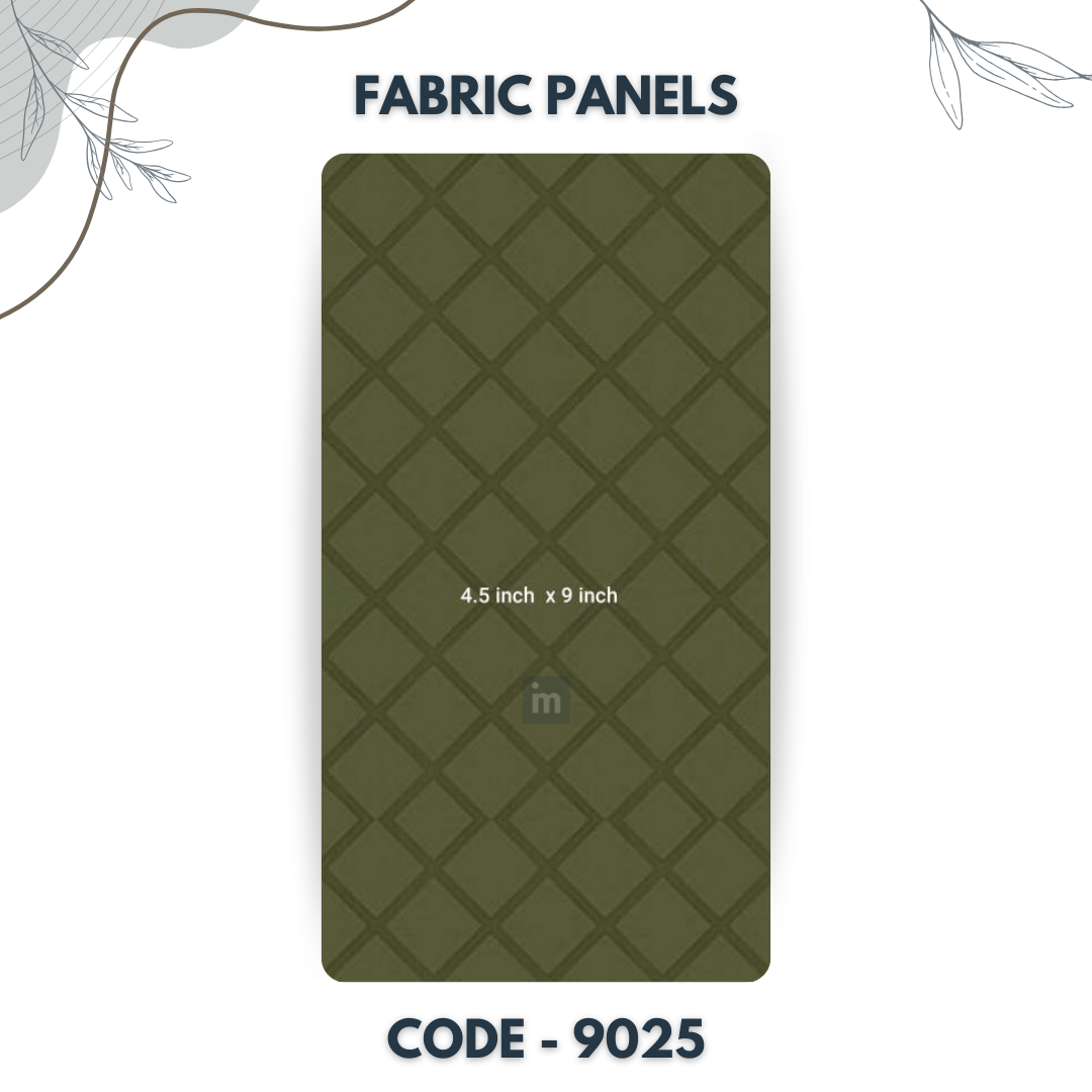 9025 - 4.5 X 9 INCH - LEATHER, FABRIC AND CORK SERIES -FURLITE - FABRIC PANEL