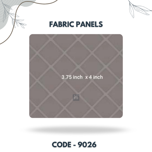 9026 - 3.75 X 4 INCH - LEATHER, FABRIC AND CORK SERIES -FURLITE - FABRIC PANEL