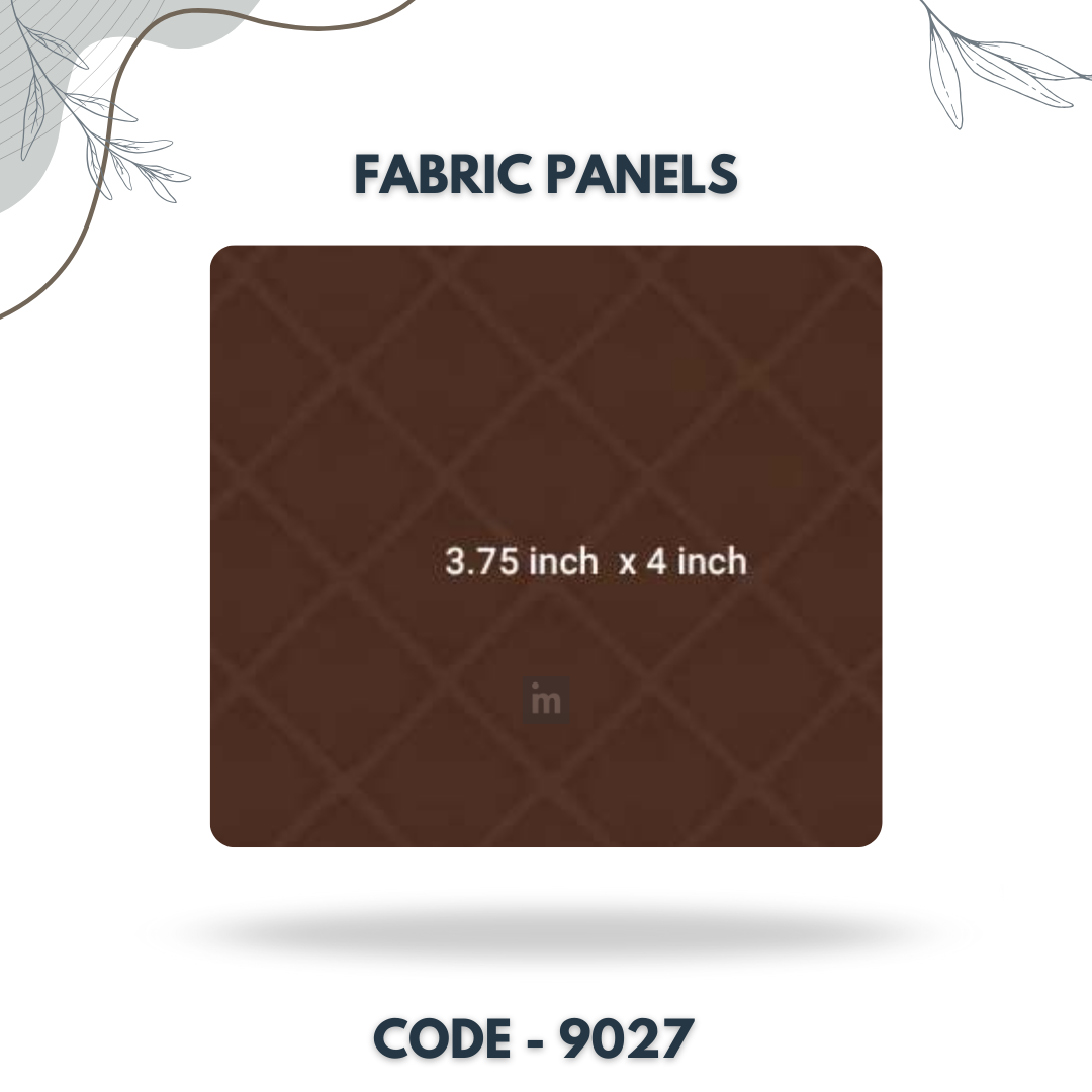 9027 - 3.75 X 4 INCH - LEATHER, FABRIC AND CORK SERIES -FURLITE - FABRIC PANEL