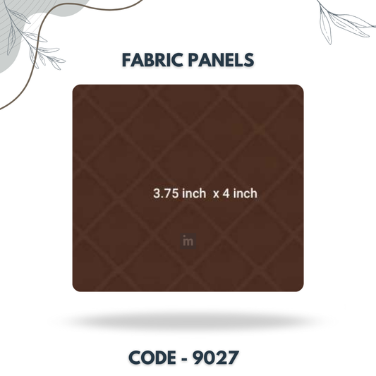 9027 - 3.75 X 4 INCH - LEATHER, FABRIC AND CORK SERIES -FURLITE - FABRIC PANEL