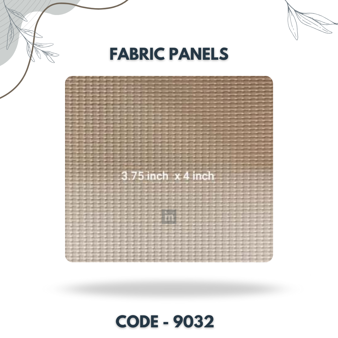 9032 - 3.75 X 4 INCH - LEATHER, FABRIC AND CORK SERIES -FURLITE - FABRIC PANEL