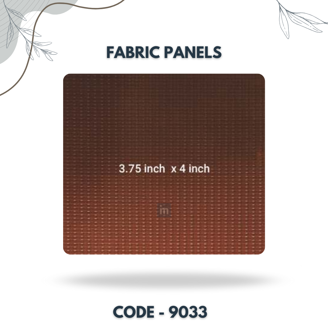 9033 - 3.75 X 4 INCH - LEATHER, FABRIC AND CORK SERIES -FURLITE - FABRIC PANEL