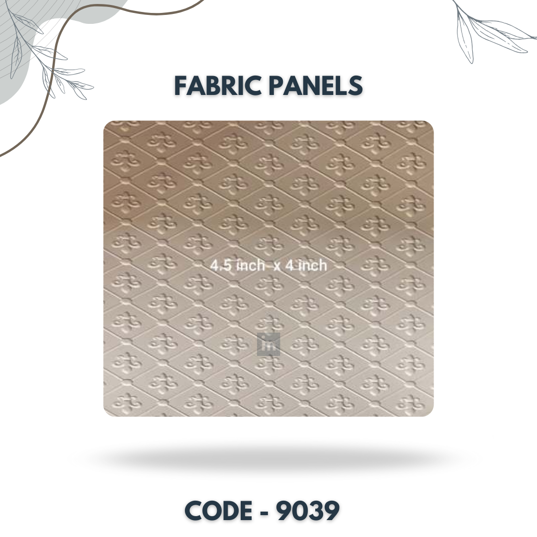 9039 - 4.5 X 4 INCH - LEATHER, FABRIC AND CORK SERIES -FURLITE - FABRIC PANEL