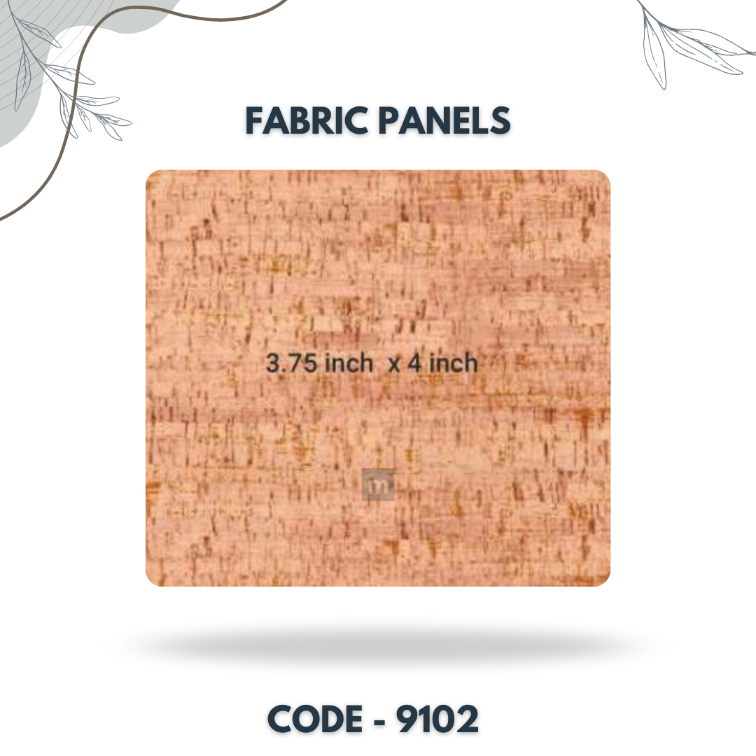 9102 - 3.75 X 4 INCH - LEATHER, FABRIC AND CORK SERIES -FURLITE - FABRIC PANEL