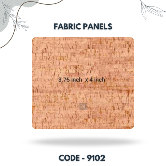 9102 - 3.75 X 4 INCH - LEATHER, FABRIC AND CORK SERIES -FURLITE - FABRIC PANEL