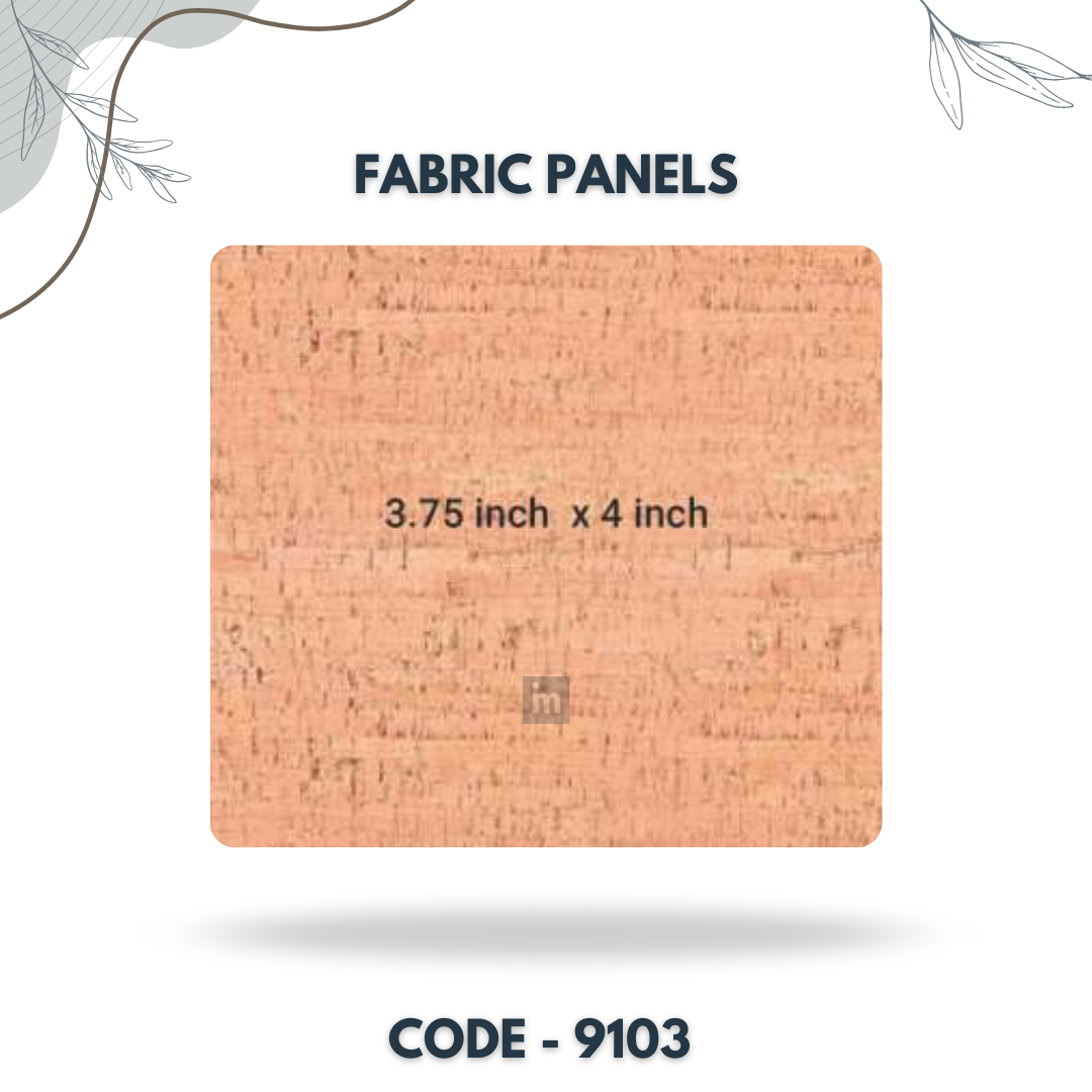 9103 - 3.75 X 4 INCH - LEATHER, FABRIC AND CORK SERIES -FURLITE - FABRIC PANEL