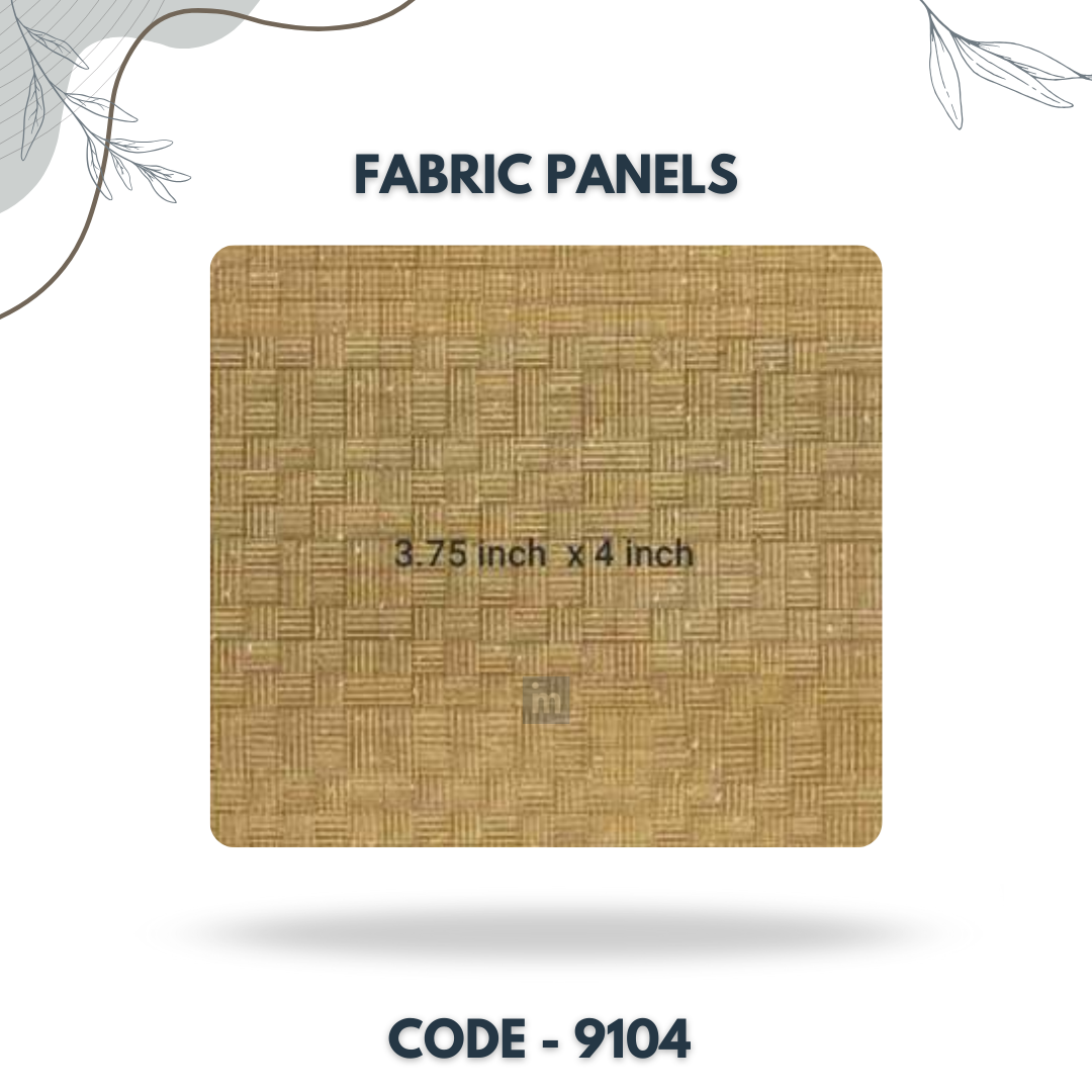 9104 - 3.75 X 4 INCH - LEATHER, FABRIC AND CORK SERIES -FURLITE - FABRIC PANEL
