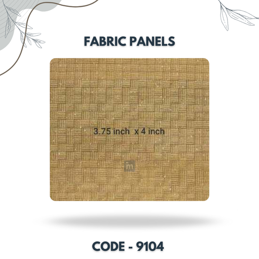 9104 - 3.75 X 4 INCH - LEATHER, FABRIC AND CORK SERIES -FURLITE - FABRIC PANEL