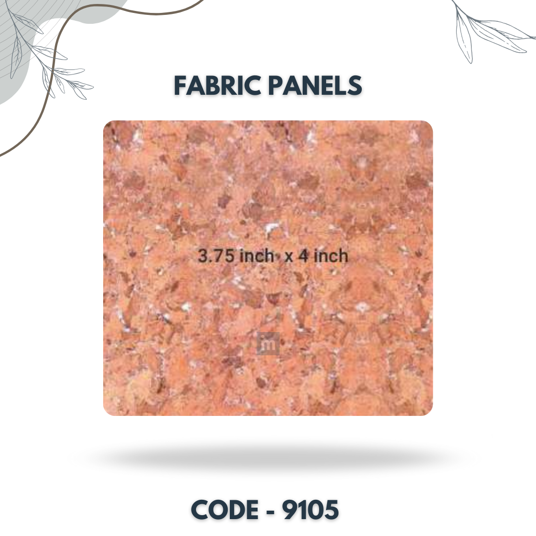 9105 - 3.75 X 4 INCH - LEATHER, FABRIC AND CORK SERIES -FURLITE - FABRIC PANEL
