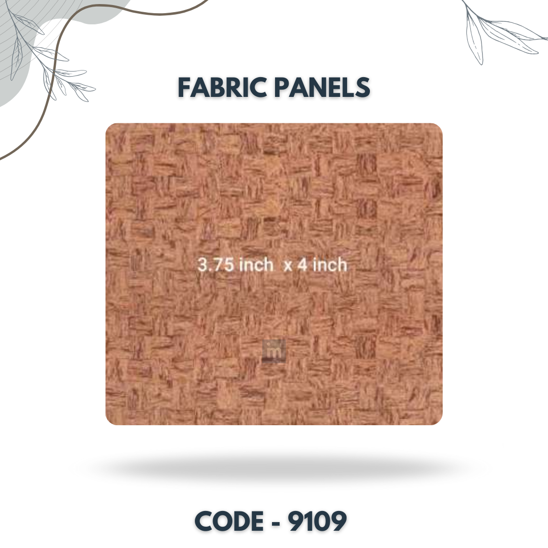 9109 - 3.75 X 4 INCH - LEATHER, FABRIC AND CORK SERIES -FURLITE - FABRIC PANEL