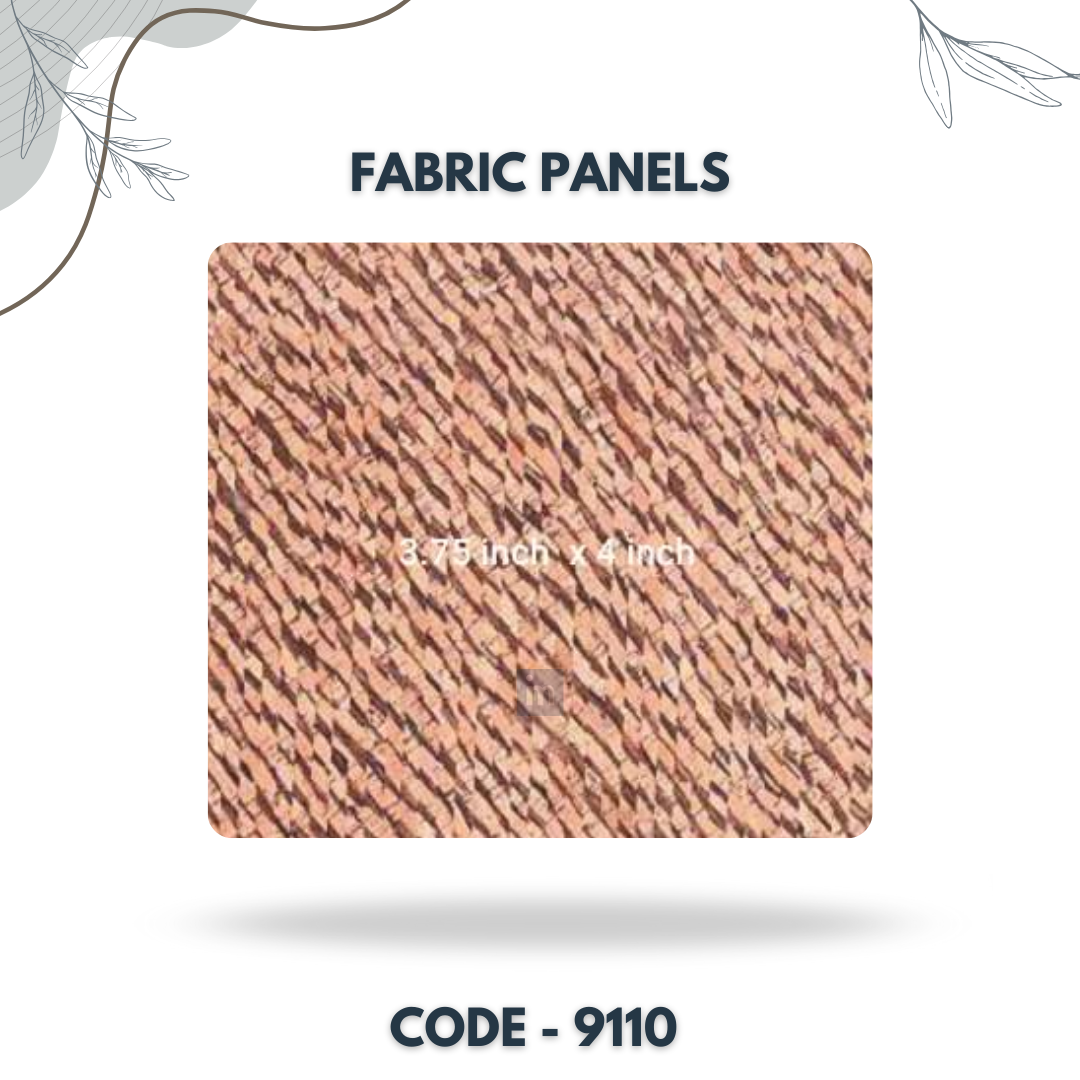 9110 - 3.75 X 4 INCH - LEATHER, FABRIC AND CORK SERIES -FURLITE - FABRIC PANEL