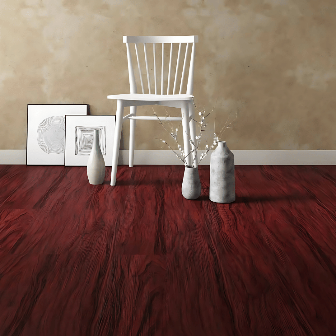 AC: HF000553 - CAROLINA CHERRY - WOOD - ARISTO COLLECTION - 8.86INCH X 48.03INCH X 5MM - CLICK N LOCK TILES - WELSPUN FLOORING