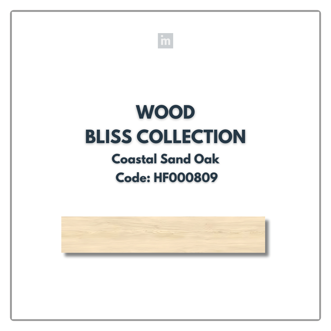 AC: HF000809 - COASTAL SAND OAK - WOOD - BLISS COLLECTION - 8.86INCH X 48.03INCH X 4MM - CLICK N LOCK TILES - WELSPUN FLOORING