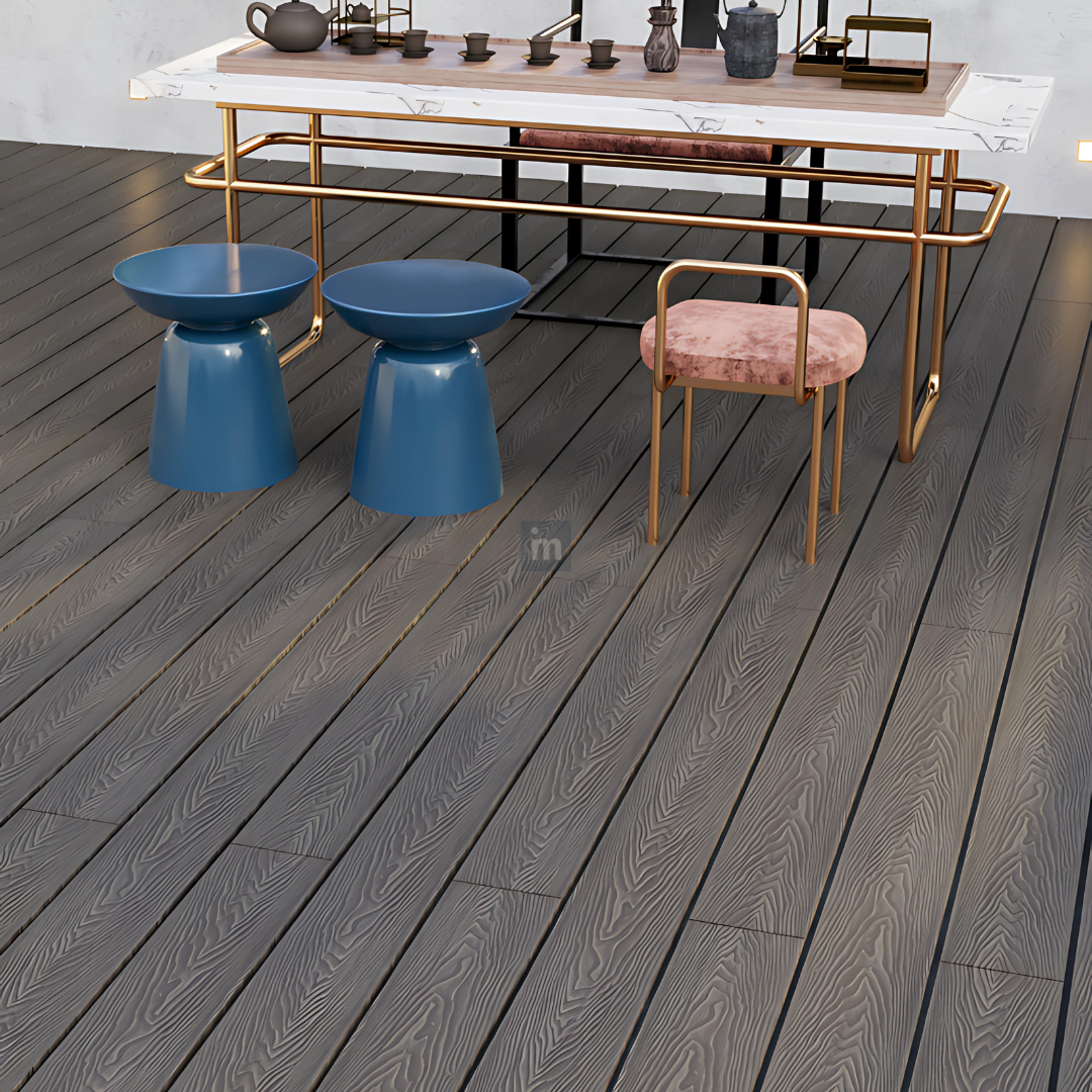 COFFEE 3D - WPC 3D EMBOSSED DECKING PLANK - FLOORWALK  - LAMINATE FLOORING
