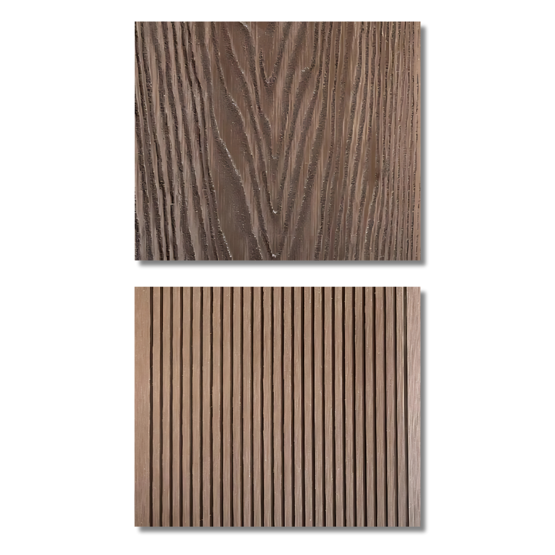 COFFEE 3D - WPC 3D EMBOSSED DECKING PLANK - FLOORWALK  - LAMINATE FLOORING