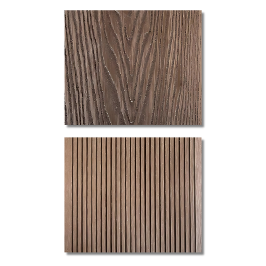 COFFEE 3D - WPC 3D EMBOSSED DECKING PLANK - FLOORWALK  - LAMINATE FLOORING