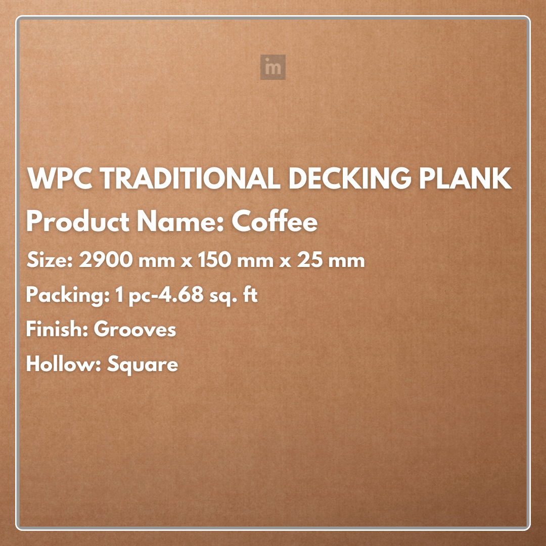 COFFEE - WPC TRADITIONAL DECKING PLANK - FLOORWALK  - LAMINATE FLOORING