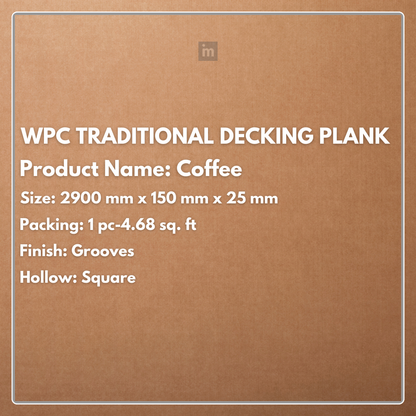 COFFEE - WPC TRADITIONAL DECKING PLANK - FLOORWALK  - LAMINATE FLOORING