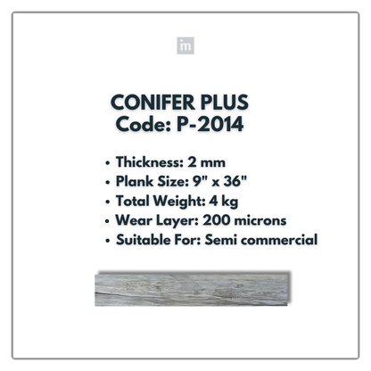 P - 2014 - CONIFER PLUS - 6" X 36" X 2MM - PVC FLOORING - VINYL  PLANKS &  TILES -  SOLUTIA - FLOORING