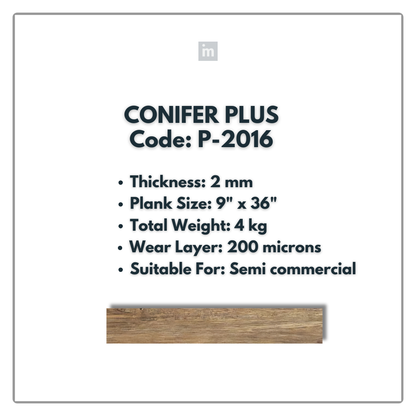 P - 2016 - CONIFER PLUS - 6" X 36" X 2MM - PVC FLOORING - VINYL  PLANKS &  TILES -  SOLUTIA - FLOORING