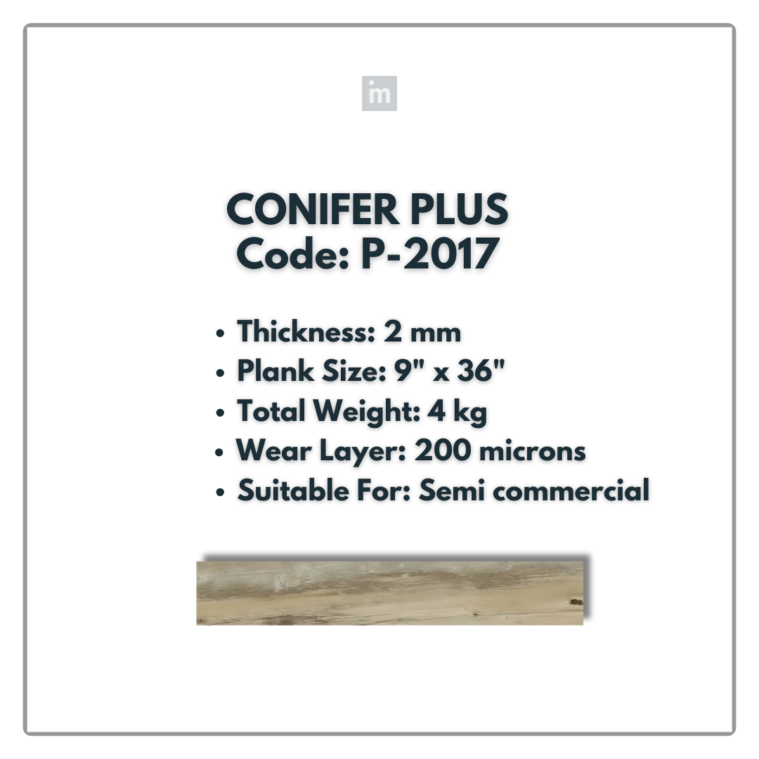 P - 2017 - CONIFER PLUS - 6" X 36" X 2MM - PVC FLOORING - VINYL  PLANKS &  TILES -  SOLUTIA - FLOORING