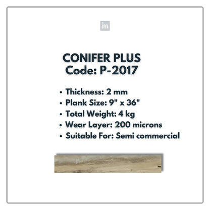 P - 2017 - CONIFER PLUS - 6" X 36" X 2MM - PVC FLOORING - VINYL  PLANKS &  TILES -  SOLUTIA - FLOORING