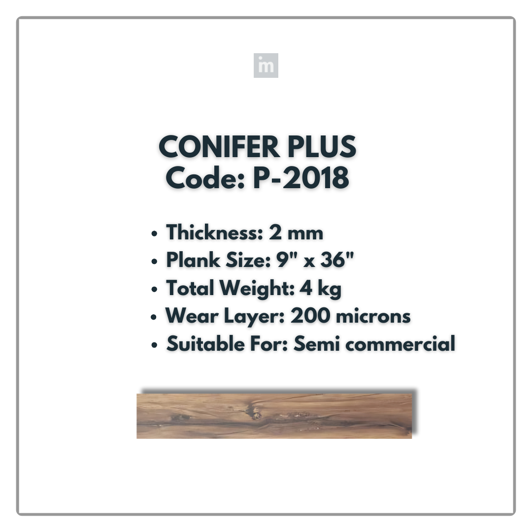 P - 2018 - CONIFER PLUS - 6" X 36" X 2MM - PVC FLOORING - VINYL  PLANKS &  TILES -  SOLUTIA - FLOORING