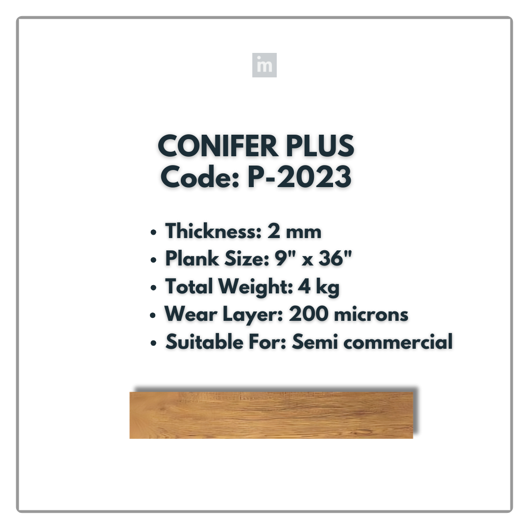 P - 2023 - CONIFER PLUS - 6" X 36" X 2MM - PVC FLOORING - VINYL  PLANKS &  TILES -  SOLUTIA - FLOORING