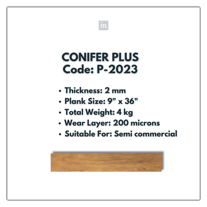 P - 2023 - CONIFER PLUS - 6" X 36" X 2MM - PVC FLOORING - VINYL  PLANKS &  TILES -  SOLUTIA - FLOORING