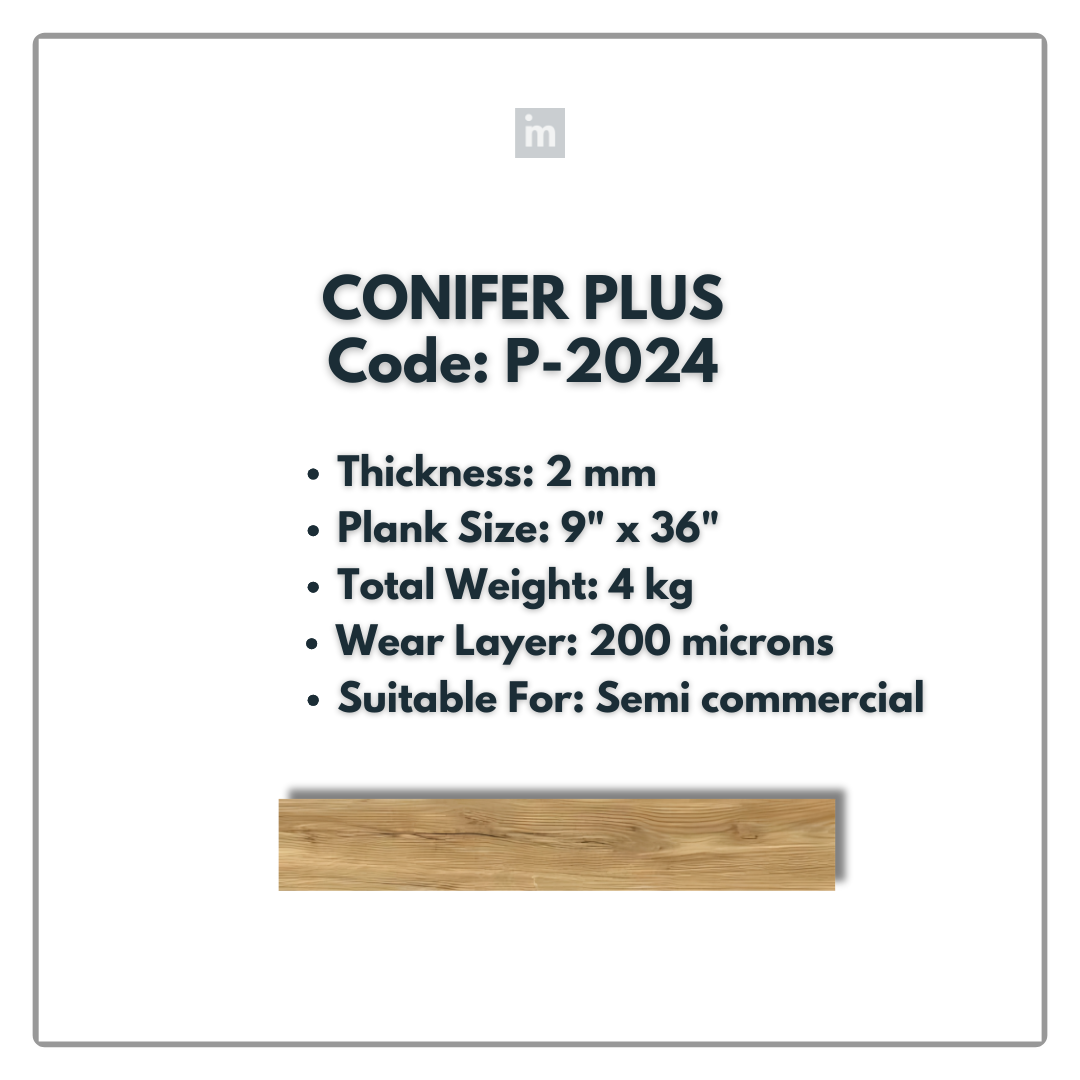 P - 2024 - CONIFER PLUS - 6" X 36" X 2MM - PVC FLOORING - VINYL  PLANKS &  TILES -  SOLUTIA - FLOORING
