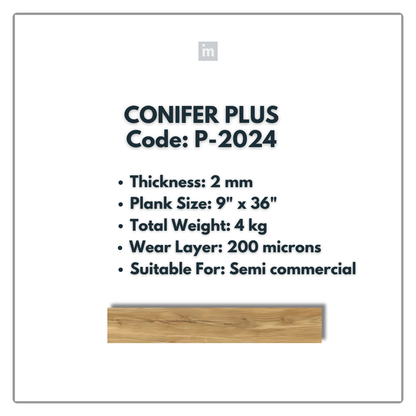 P - 2024 - CONIFER PLUS - 6" X 36" X 2MM - PVC FLOORING - VINYL  PLANKS &  TILES -  SOLUTIA - FLOORING