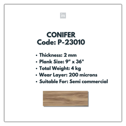 P - 23010 - CONIFER - 9" X 36" X 2MM - PVC FLOORING - VINYL  PLANKS &  TILES -  SOLUTIA - FLOORING