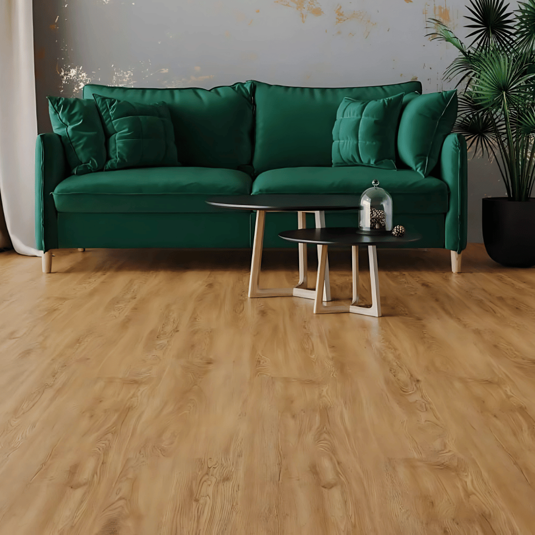 AC: HF000807 - COPPER OAK - WOOD - BLISS COLLECTION - 8.86INCH X 48.03INCH X 4MM - CLICK N LOCK TILES - WELSPUN FLOORING