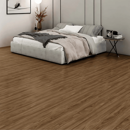 AC: HF000824 - DARK WALNUT - WOOD - BLISS COLLECTION - 8.86INCH X 48.03INCH X 4MM - CLICK N LOCK TILES - WELSPUN FLOORING