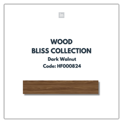 AC: HF000824 - DARK WALNUT - WOOD - BLISS COLLECTION - 8.86INCH X 48.03INCH X 4MM - CLICK N LOCK TILES - WELSPUN FLOORING