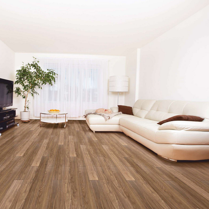 388 - ESPRESSO WALNUT - AC5 1215MM X 128MM X 8MM - ELEVATE LUXURIOUS WALNUT SHADES  - LAMINATE WOODEN  FLOORING