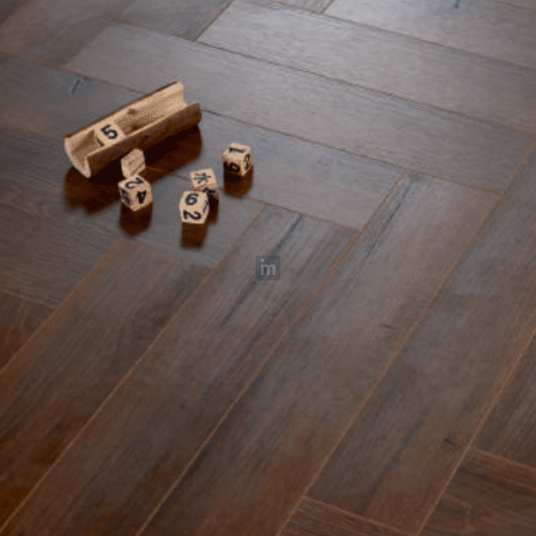 32 - EARTHERN OAK - AC5  12MM - HERRINGBONE COLLECTION - REAL WOOD - MATT SURFACE - LAMINATE FLOORING