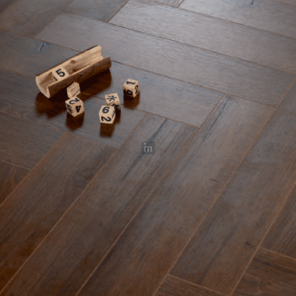 32 - EARTHERN OAK - AC5  12MM - HERRINGBONE COLLECTION - REAL WOOD - MATT SURFACE - LAMINATE FLOORING