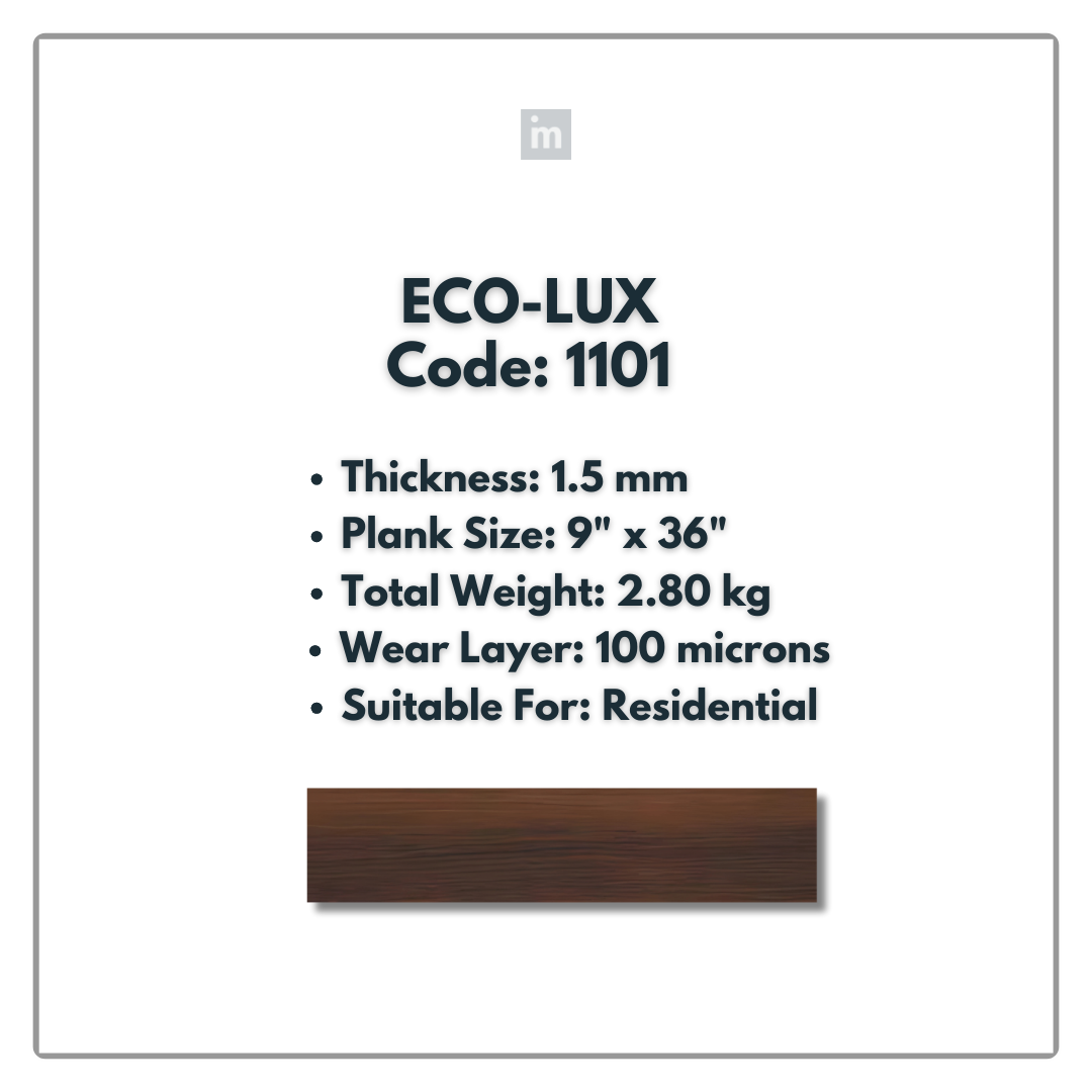 1101 - ECO LUX - 6" X 36" X 1.5MM - PVC FLOORING - VINYL  PLANKS &  TILES -  SOLUTIA - FLOORING