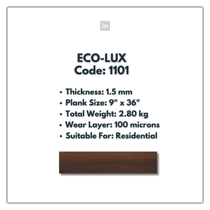 1101 - ECO LUX - 6" X 36" X 1.5MM - PVC FLOORING - VINYL  PLANKS &  TILES -  SOLUTIA - FLOORING