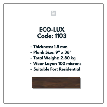 1103 - ECO LUX - 6" X 36" X 1.5MM - PVC FLOORING - VINYL  PLANKS &  TILES -  SOLUTIA - FLOORING