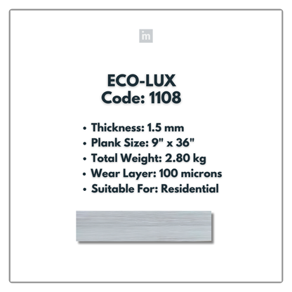 1108 - ECO LUX - 6" X 36" X 1.5MM - PVC FLOORING - VINYL  PLANKS &  TILES -  SOLUTIA - FLOORING