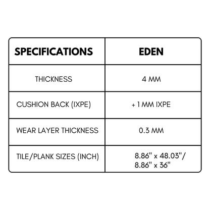 AC: HF000840 - AMBROSIA VANILLA - STONE - EDEN COLLECTION -  CLICK N LOCK TILES - WELSPUN FLOORING