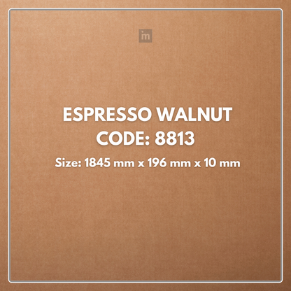 8813 - ESPRESSO WALNUT - 1845MM X 196MM X 10MM - IMMENSO - WOOD FLOORS - HYBRID LAMINATE FLOORING