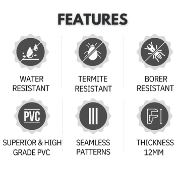 LV 514 - HEIGHT 8 FEET X WIDTH 5 INCH X THICKNESS 12MM - FLUTED LOUVERS - DECORATIVE CHARCOAL PANELS