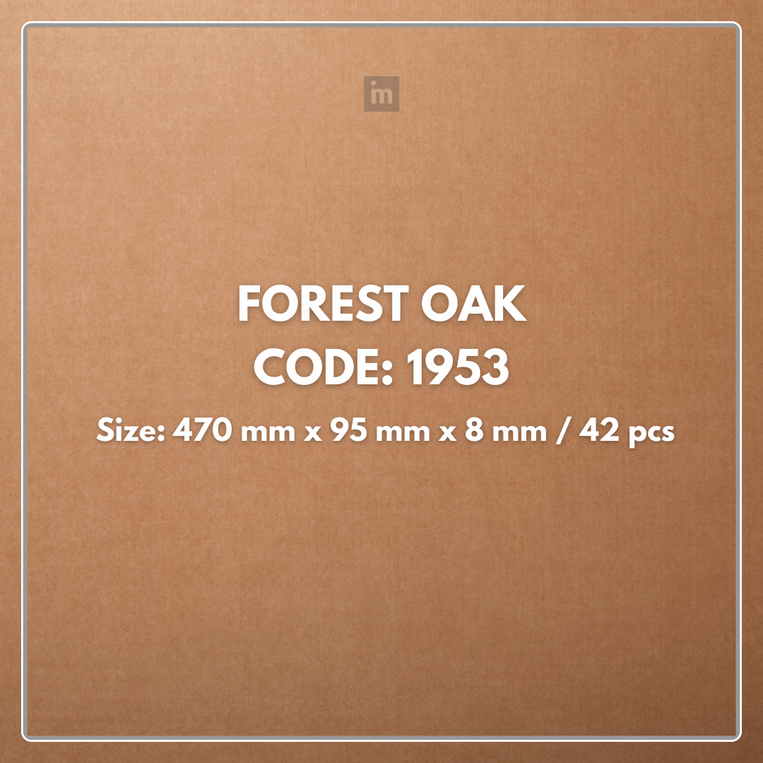 1953 - FOREST OAK - AC5 470MM X 95MM X 8MM - MARVEL - SPILL DEFENCE TECHNOLOGY - HERRINGBONE - LAMINATE FLOORING