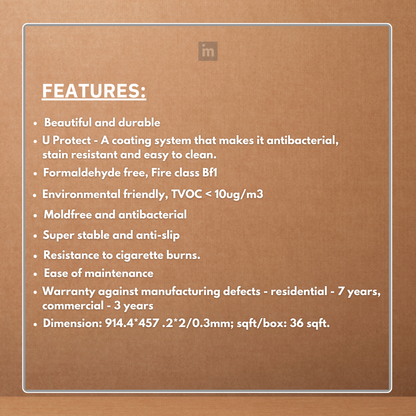 EG502-T - TERAZZO DESIGNS - 914.4 X 457.2 X 2/0.3 MM - THE DEZIRE COLLECTION - WOOD & VINYL FLOOR - DISCOVER THE ART OF FLOORING